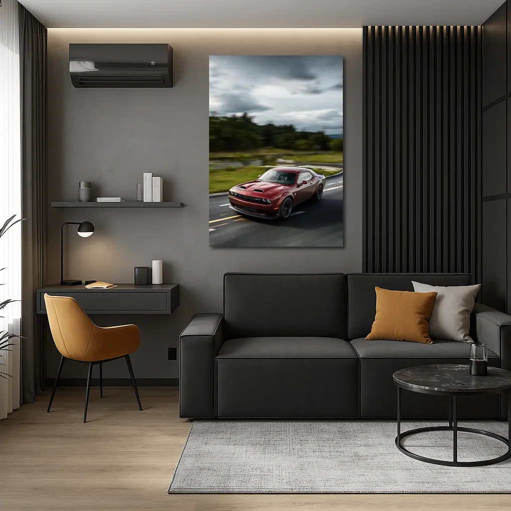 Dodge Challenger SRT on Winding Road – Wall Art