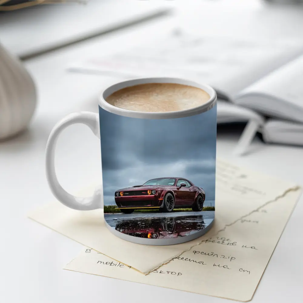 Dodge Challenger Hellcat Wet Road Storm – Mugs