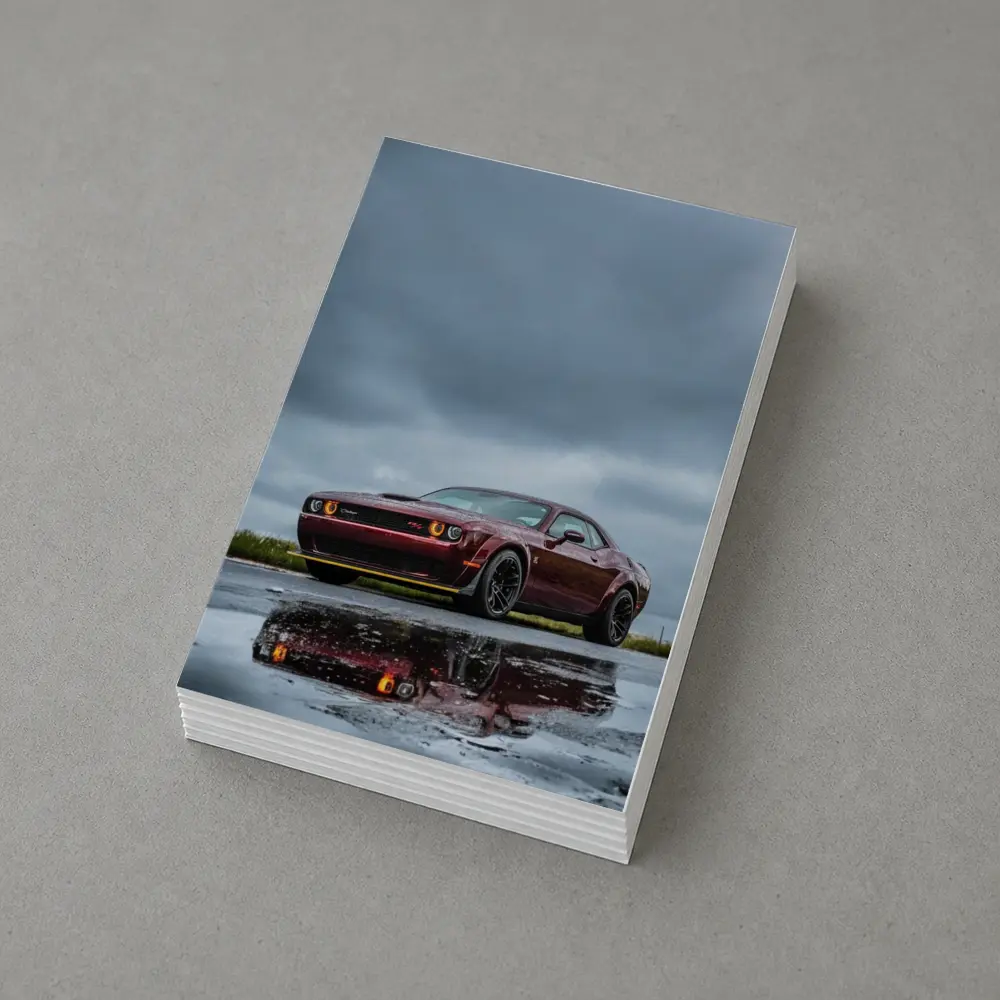 Dodge Challenger Hellcat Wet Road Storm – Postcards