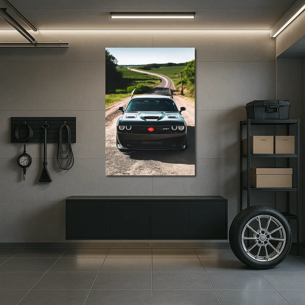 Dodge Challenger SRT on Rural Country Road – Wall Art