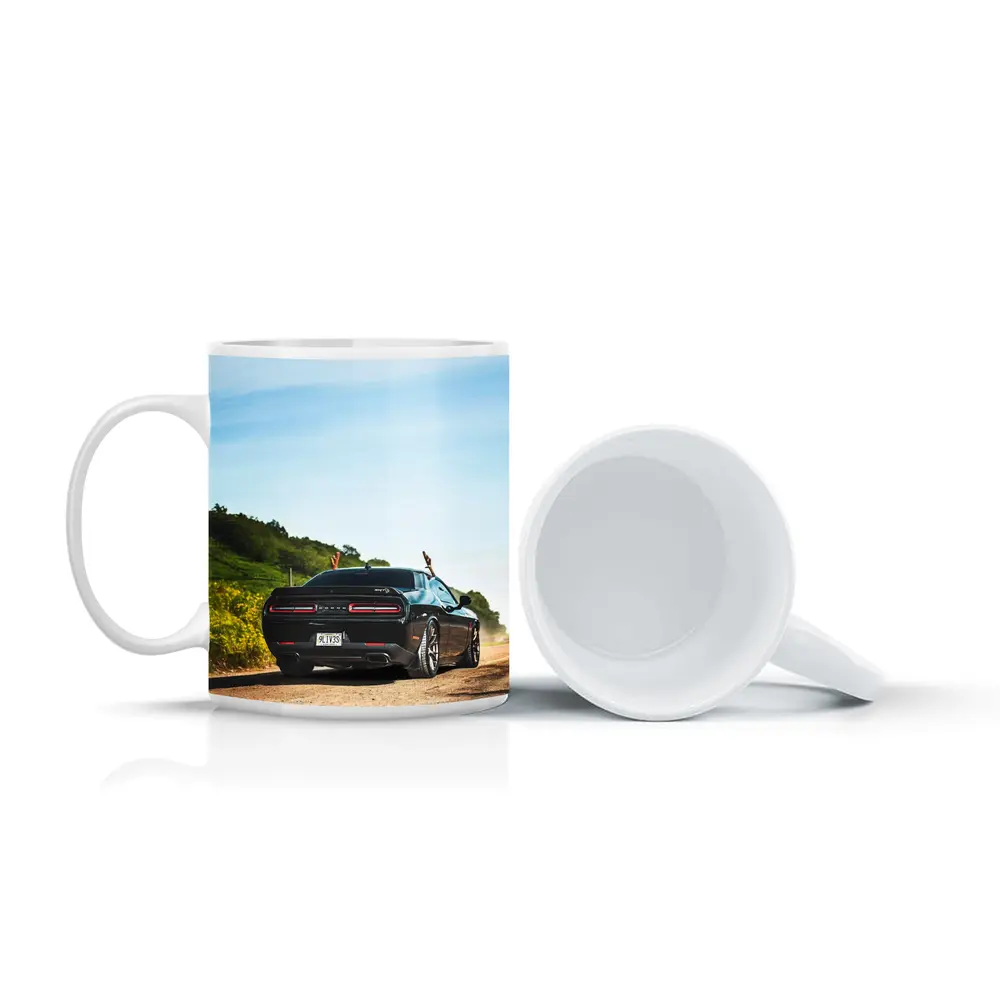 Dodge Challenger SRT On Dusty Country Road – Mugs