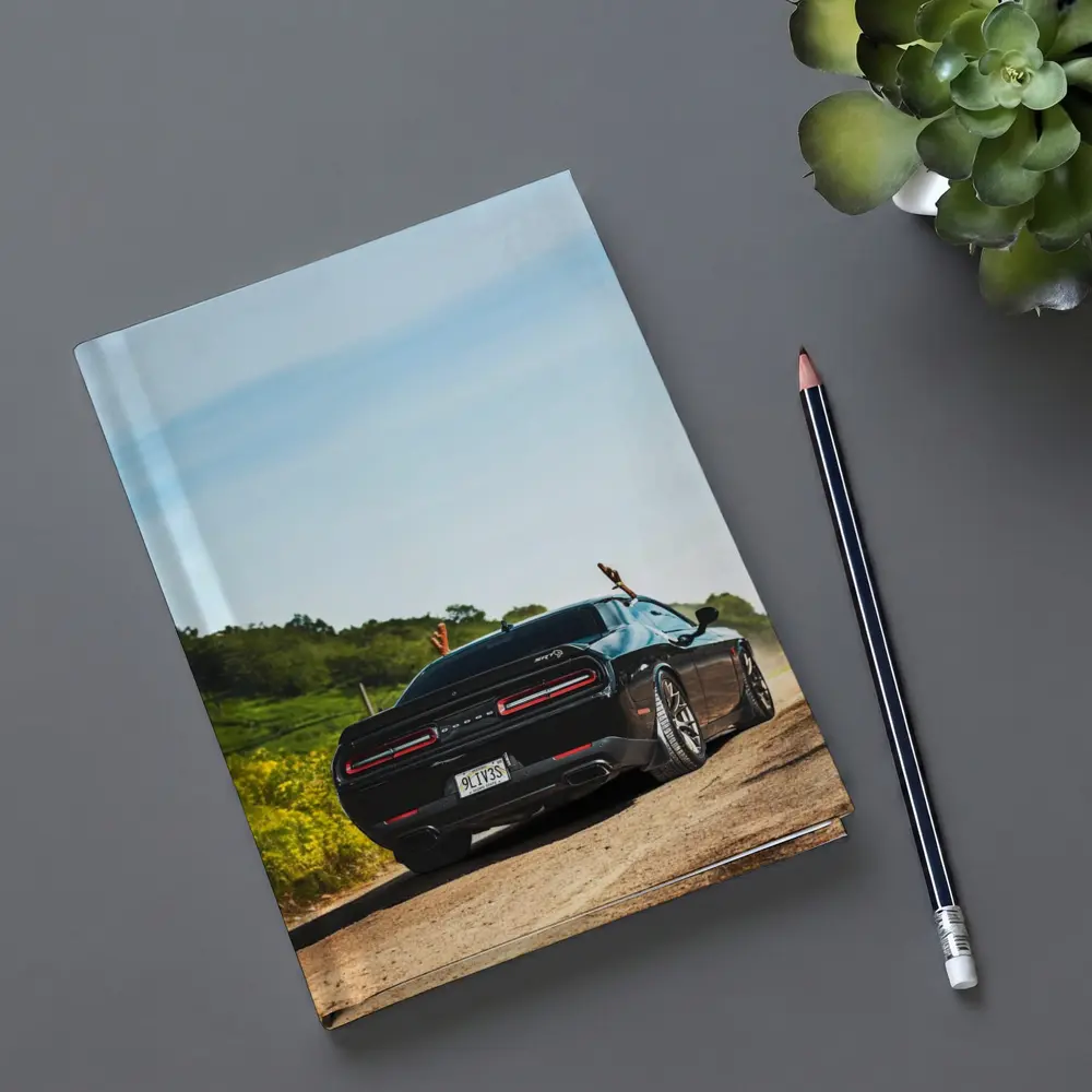 Dodge Challenger SRT On Dusty Country Road – Notebooks