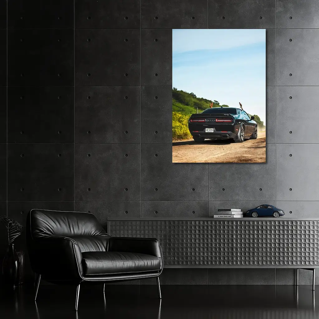 Dodge Challenger SRT On Dusty Country Road – Wall Art