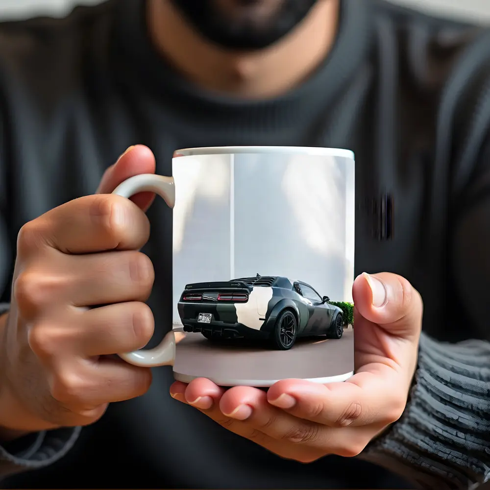 Dodge Challenger Camo Wrap Urban Setting – Mugs