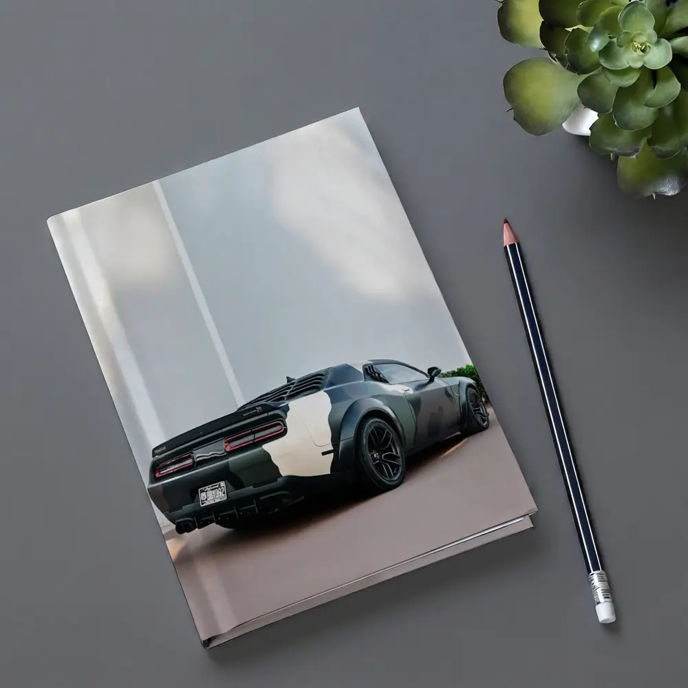 Dodge Challenger Camo Wrap Urban Setting – Notebooks