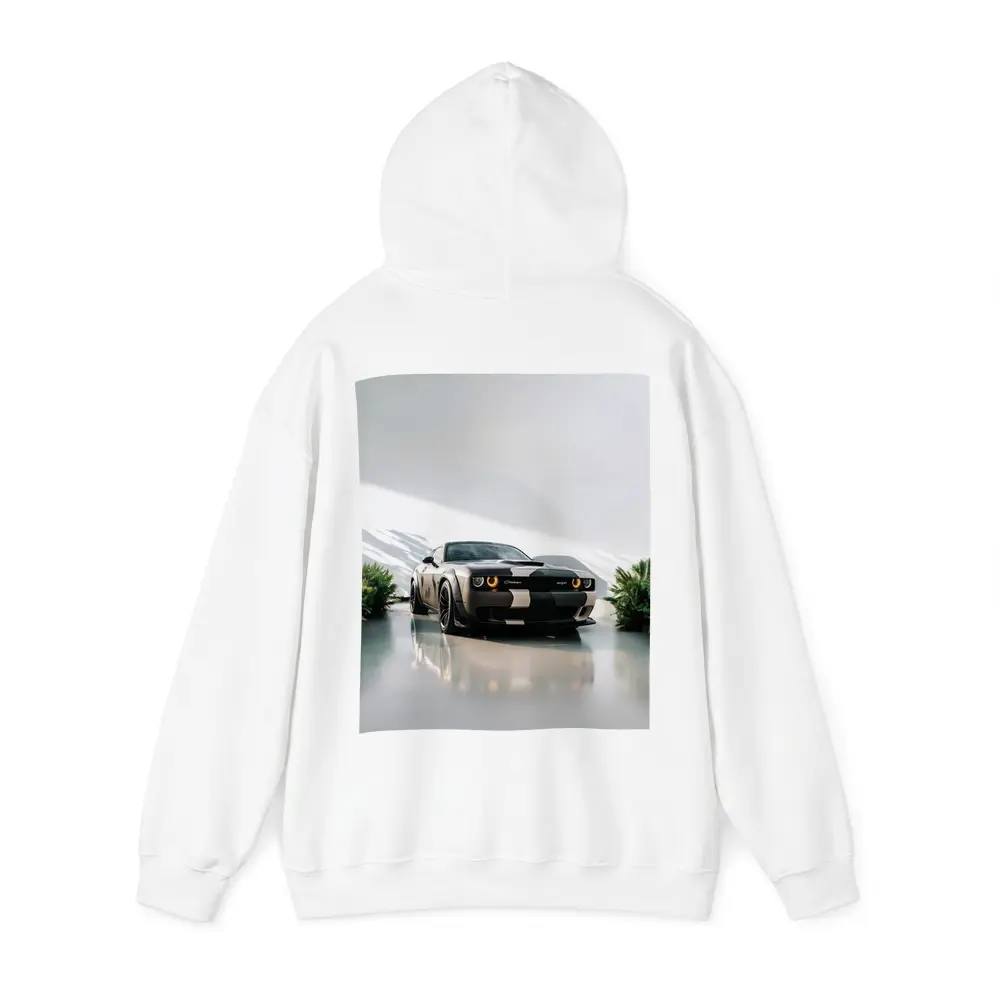 Dodge Challenger SRT Parked Clean White Studio – Hoodies