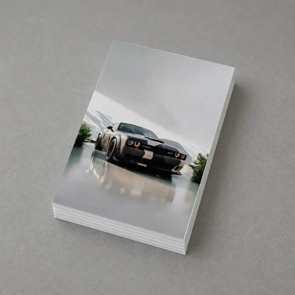 Dodge Challenger SRT Parked Clean White Studio – Postcards