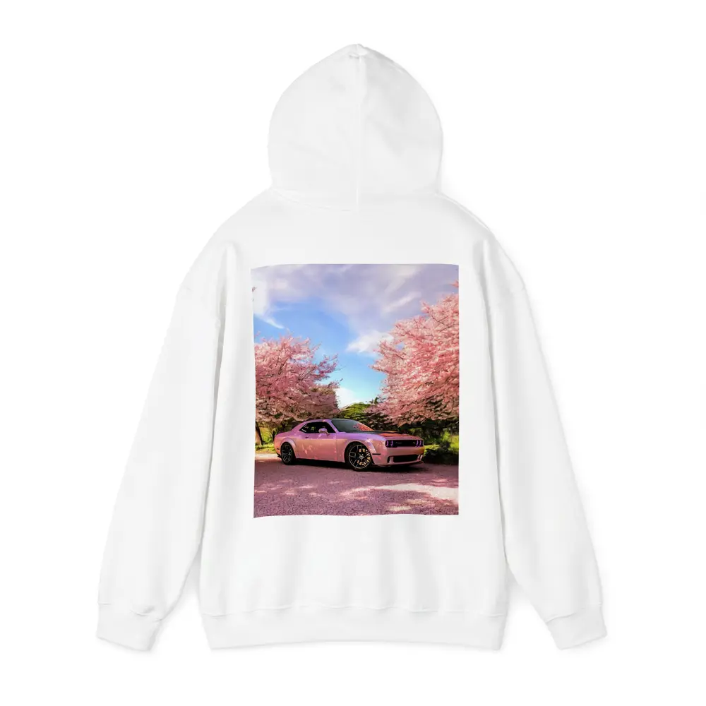 Dodge Challenger Pink Under Cherry Blossom Trees – Hoodies