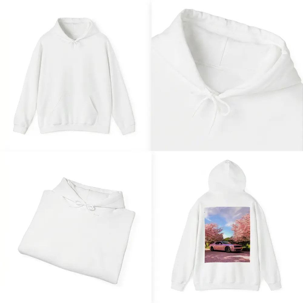 Dodge Challenger Pink Under Cherry Blossom Trees – Hoodies