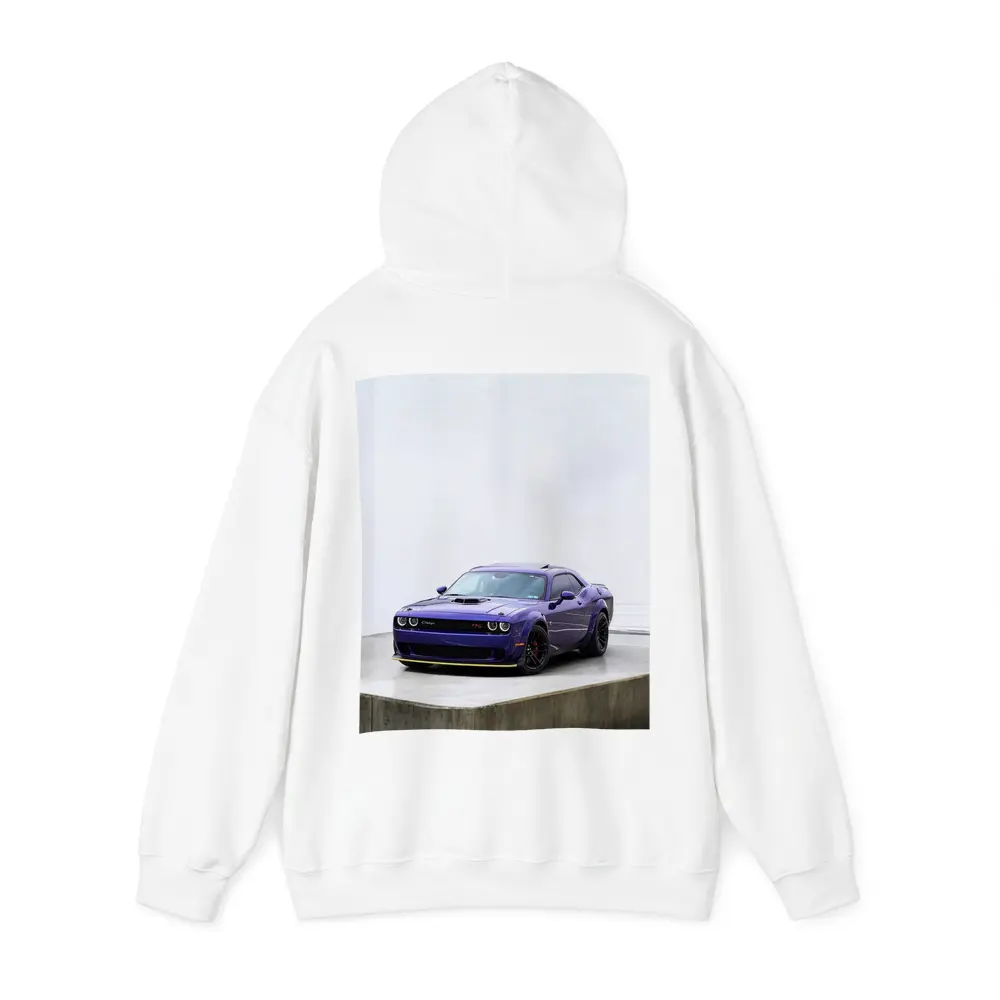 Dodge Challenger Purple Muscle Car Studio – Hoodies