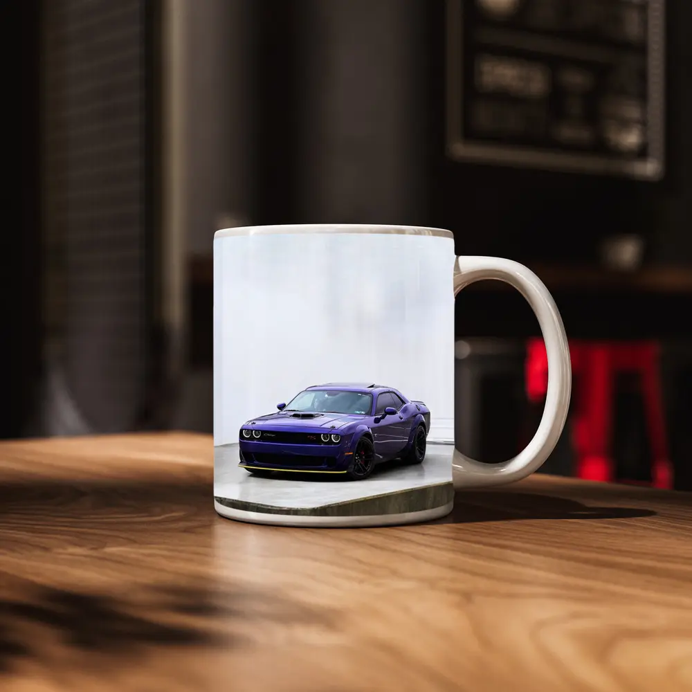 Dodge Challenger Purple Muscle Car Studio – Mugs