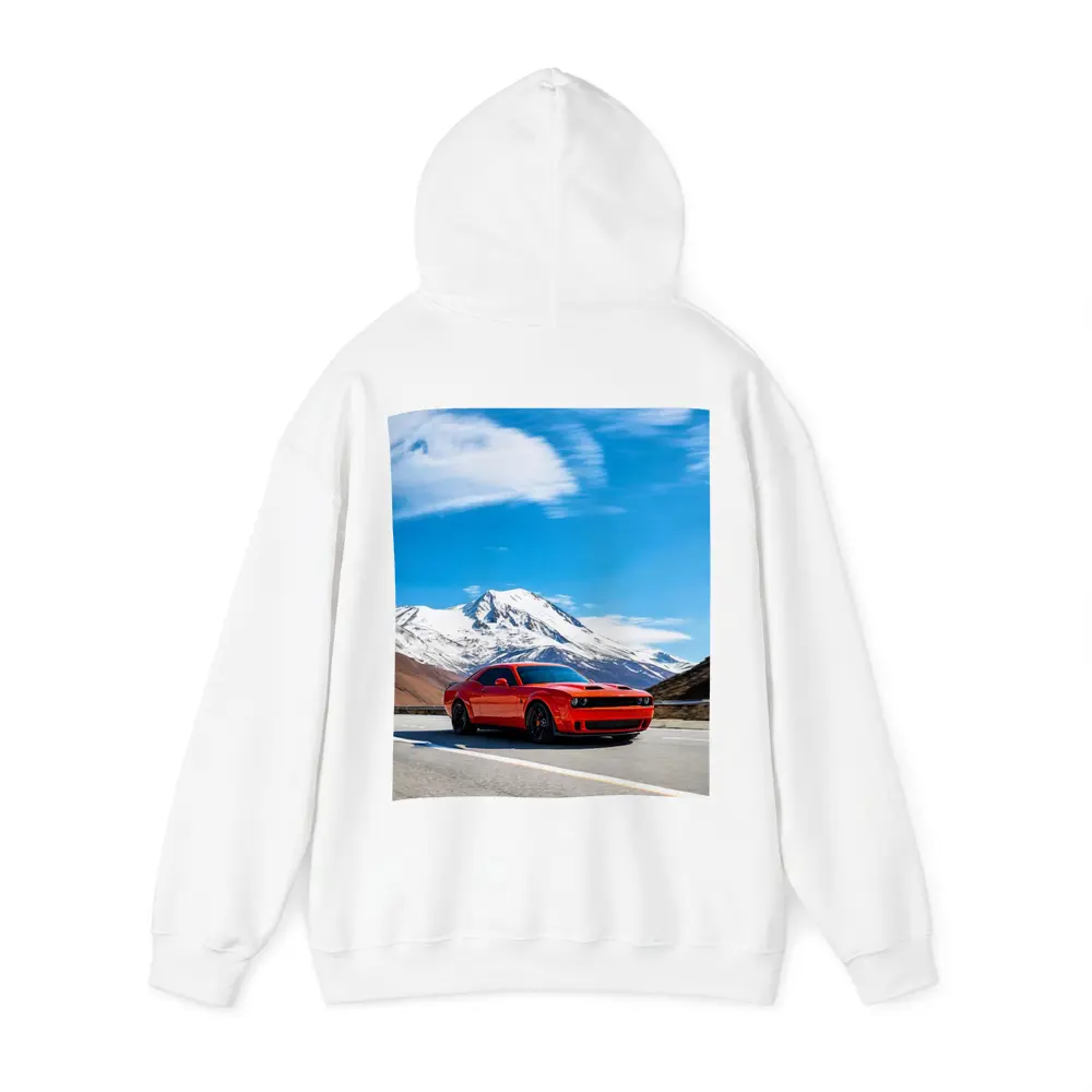 Dodge Challenger Red Mountain Road Drive – Hoodies