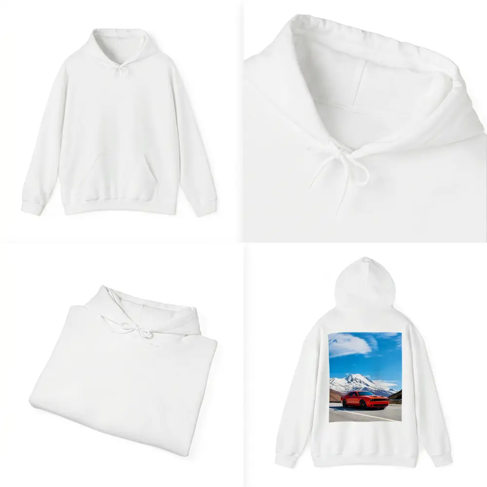 Dodge Challenger Red Mountain Road Drive – Hoodies