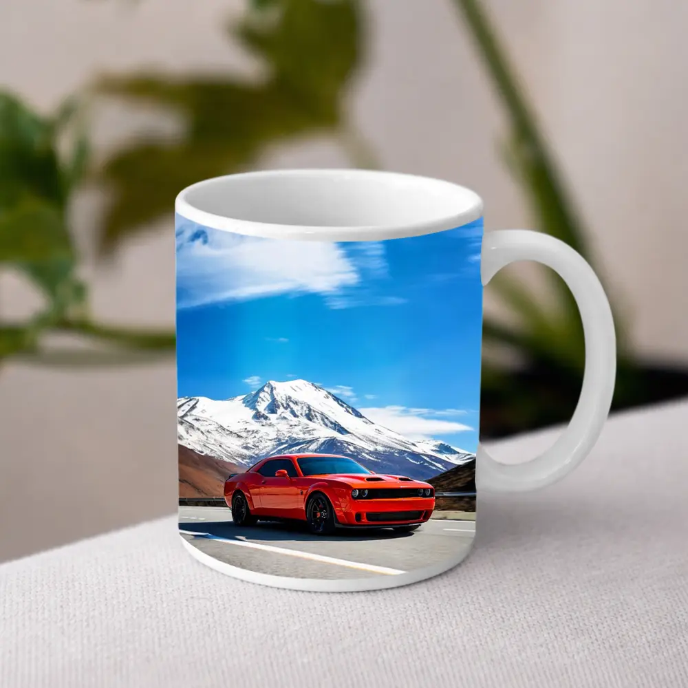 Dodge Challenger Red Mountain Road Drive – Mugs