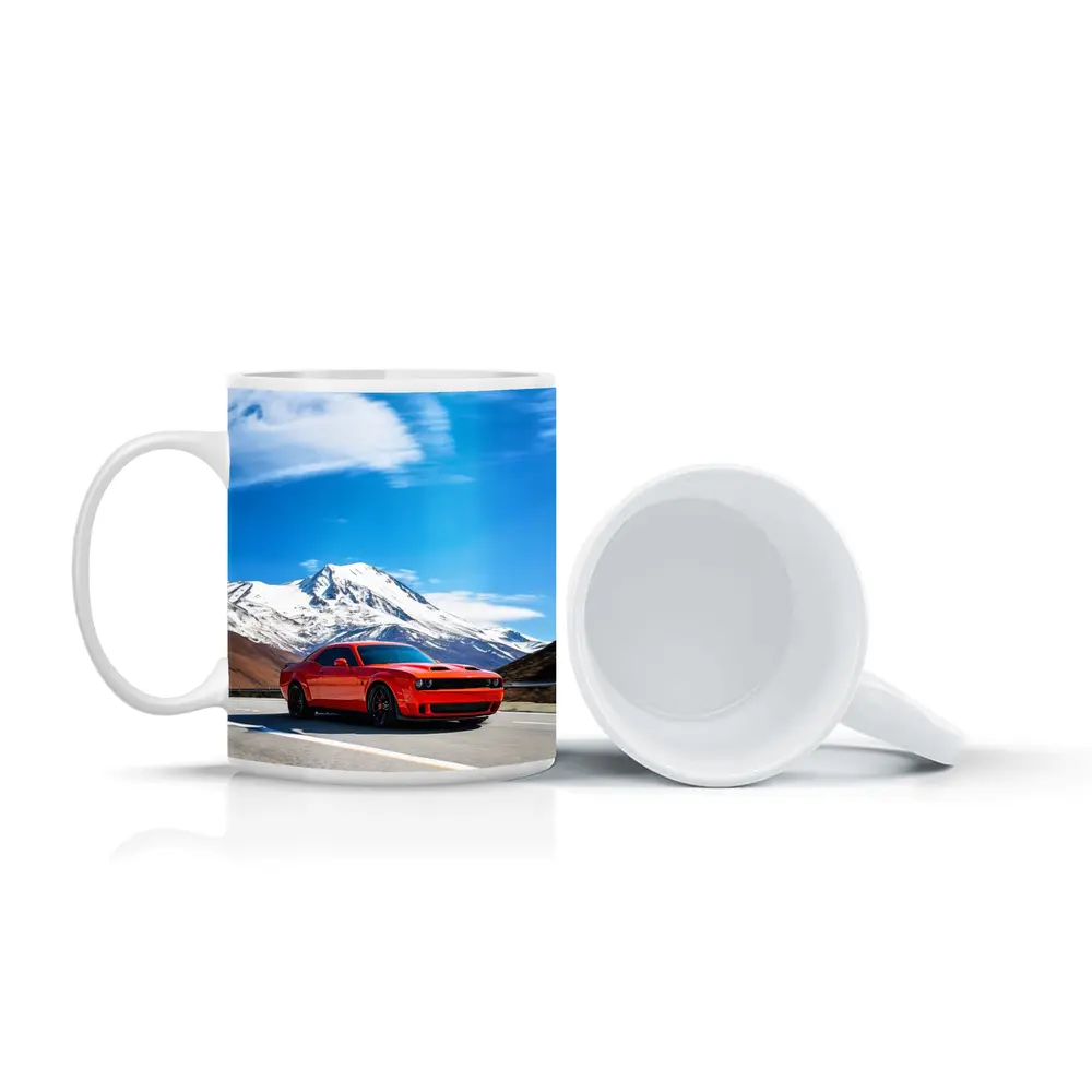Dodge Challenger Red Mountain Road Drive – Mugs