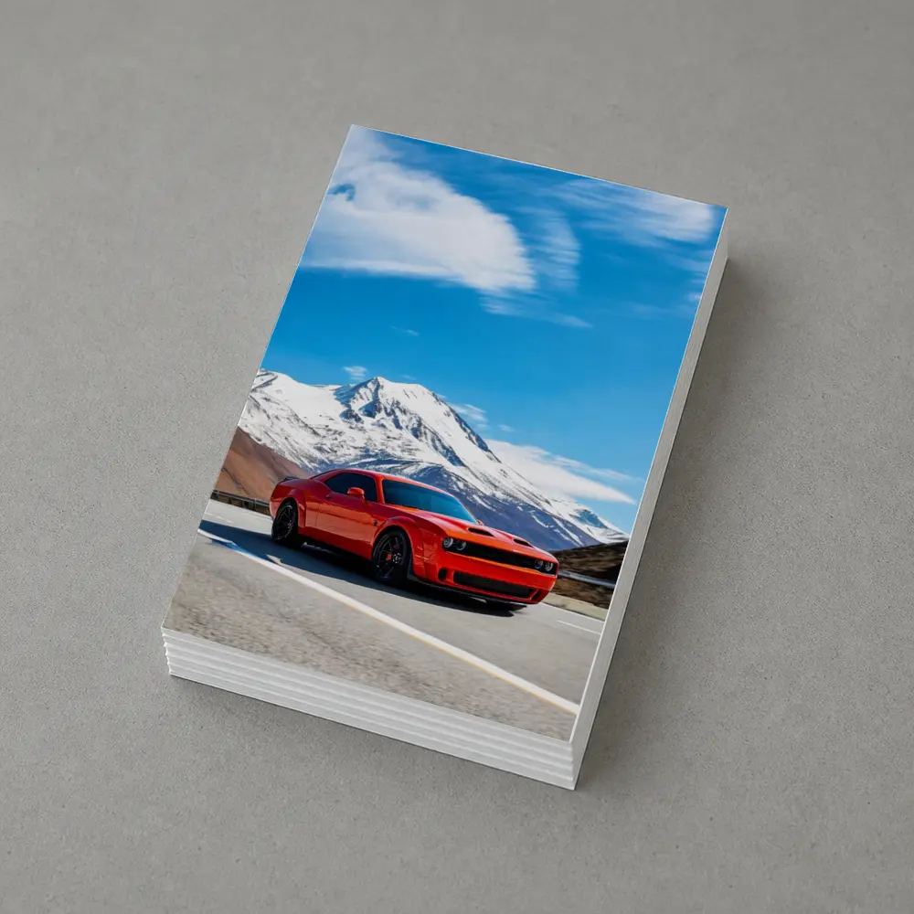 Dodge Challenger Red Mountain Road Drive – Postcards