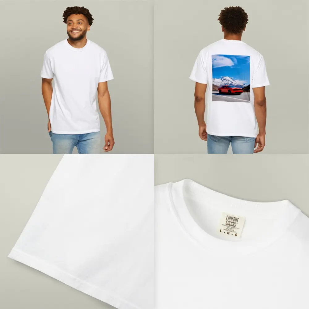 Dodge Challenger Red Mountain Road Drive – T-Shirts