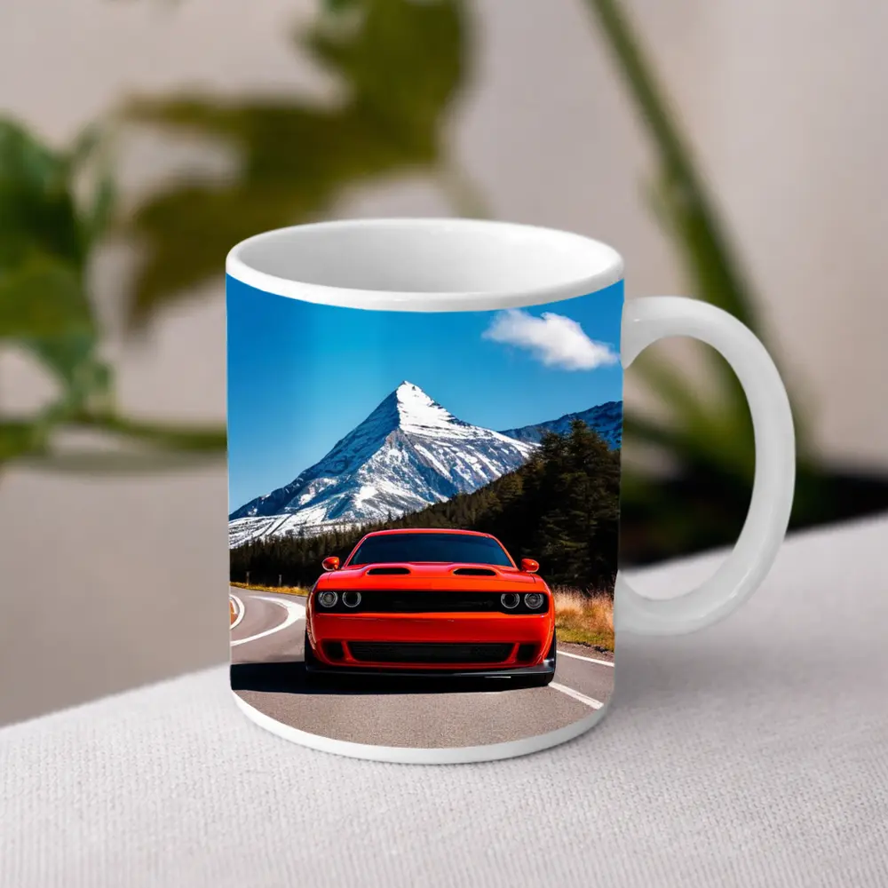 Dodge Challenger Red Mountain Road Drive – Mugs