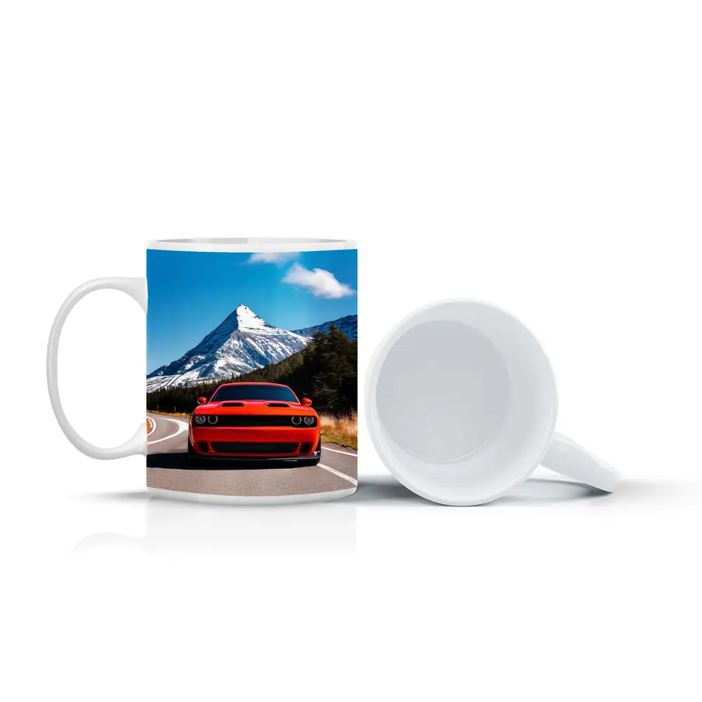 Dodge Challenger Red Mountain Road Drive – Mugs