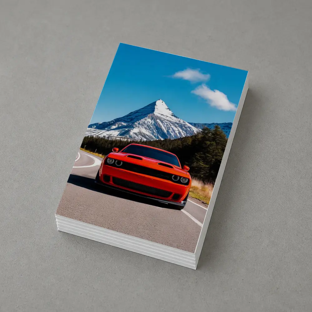 Dodge Challenger Red Mountain Road Drive – Postcards