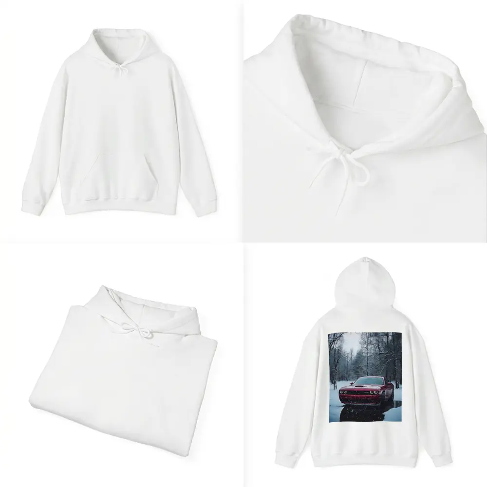 Dodge Challenger SRT Red Snowy Forest – Hoodies
