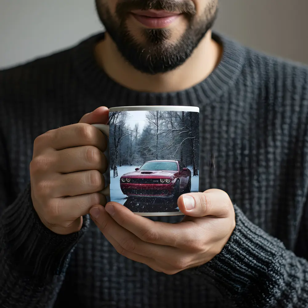 Dodge Challenger SRT Red Snowy Forest – Mugs