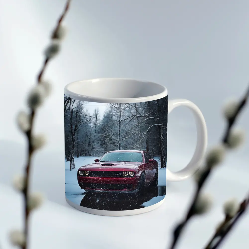 Dodge Challenger SRT Red Snowy Forest – Mugs
