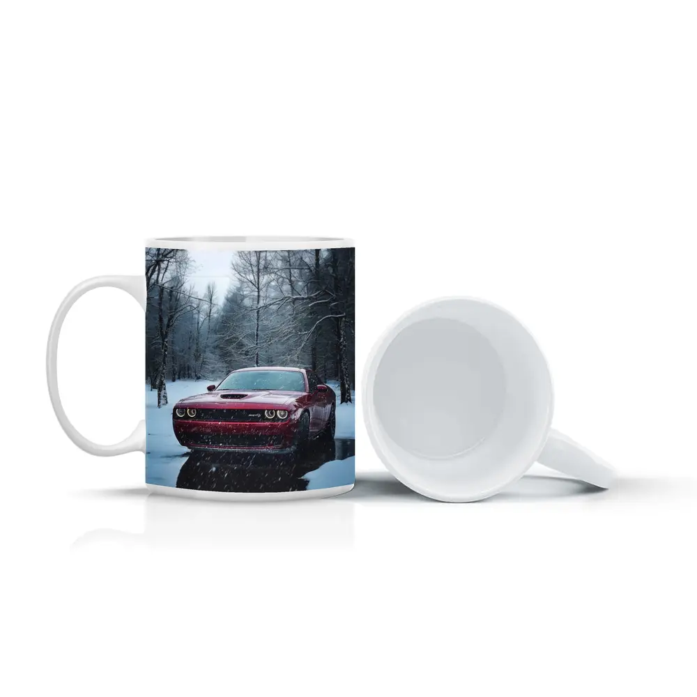 Dodge Challenger SRT Red Snowy Forest – Mugs
