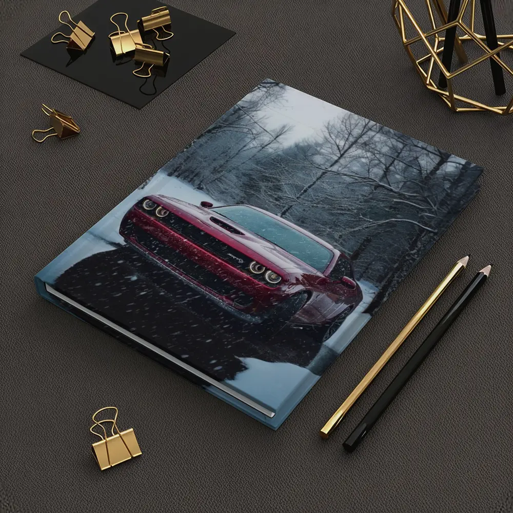 Dodge Challenger SRT Red Snowy Forest – Notebooks
