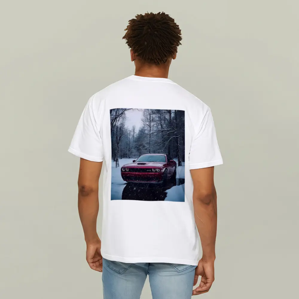Dodge Challenger SRT Red Snowy Forest – T-Shirts