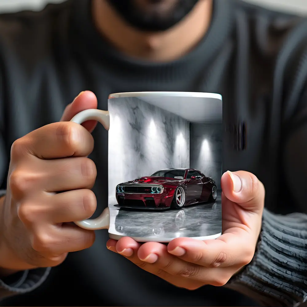 Dodge Challenger SRT Red Custom Marble Studio – Mugs