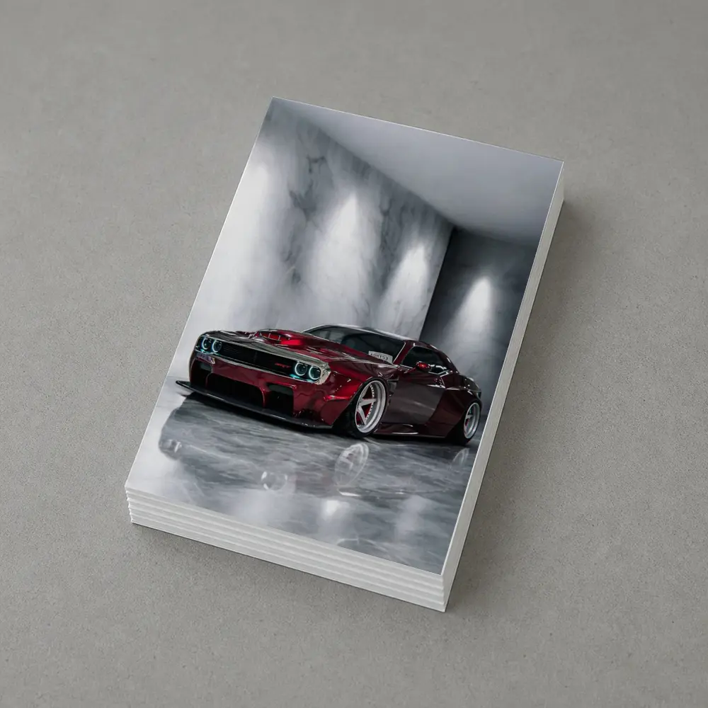 Dodge Challenger SRT Red Custom Marble Studio – Postcards