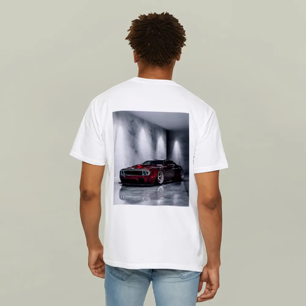 Dodge Challenger SRT Red Custom Marble Studio – T-Shirts