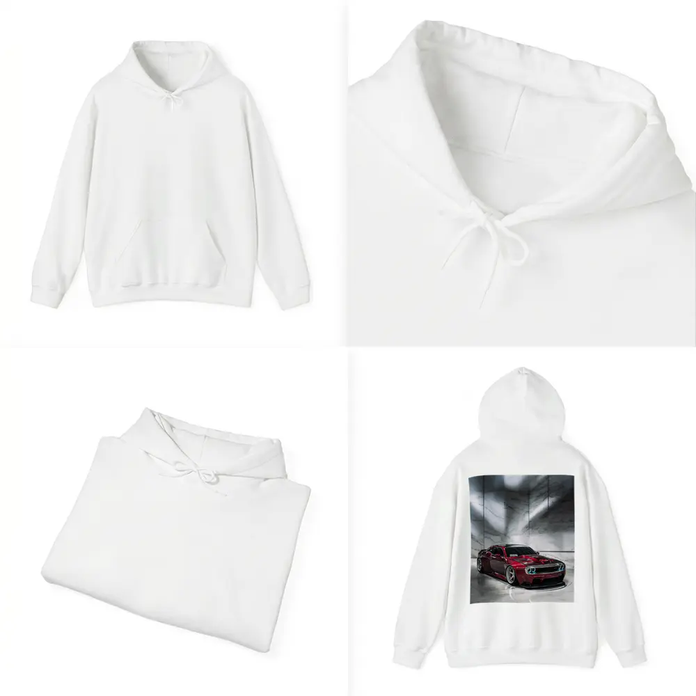 Dodge Challenger Red Custom Car Marble Studio – Hoodies