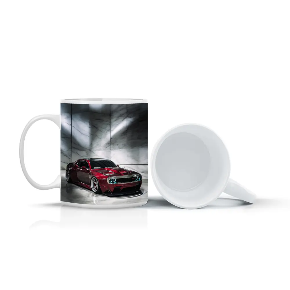 Dodge Challenger Red Custom Car Marble Studio – Mugs