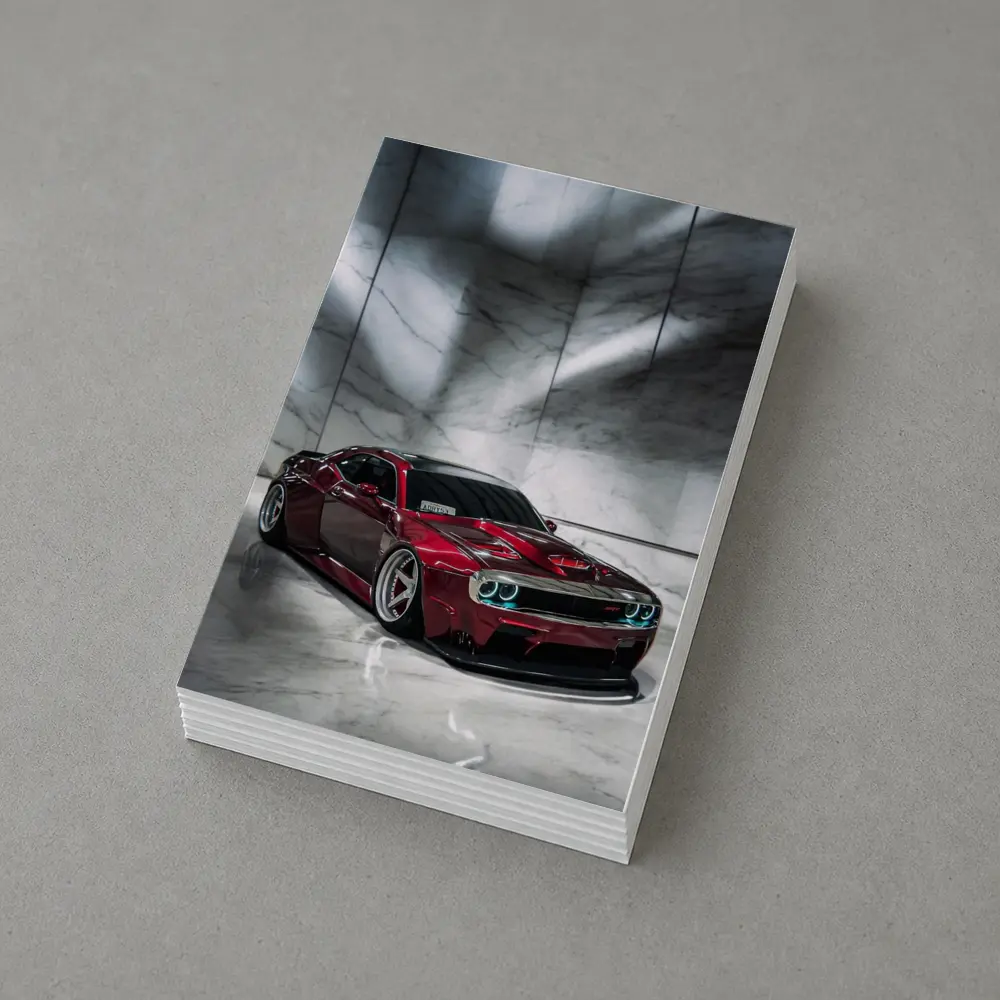 Dodge Challenger Red Custom Car Marble Studio – Postcards