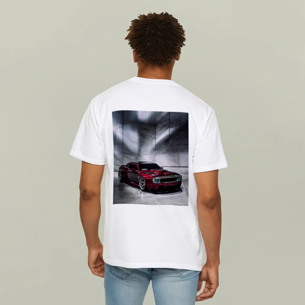 Dodge Challenger Red Custom Car Marble Studio – T-Shirts