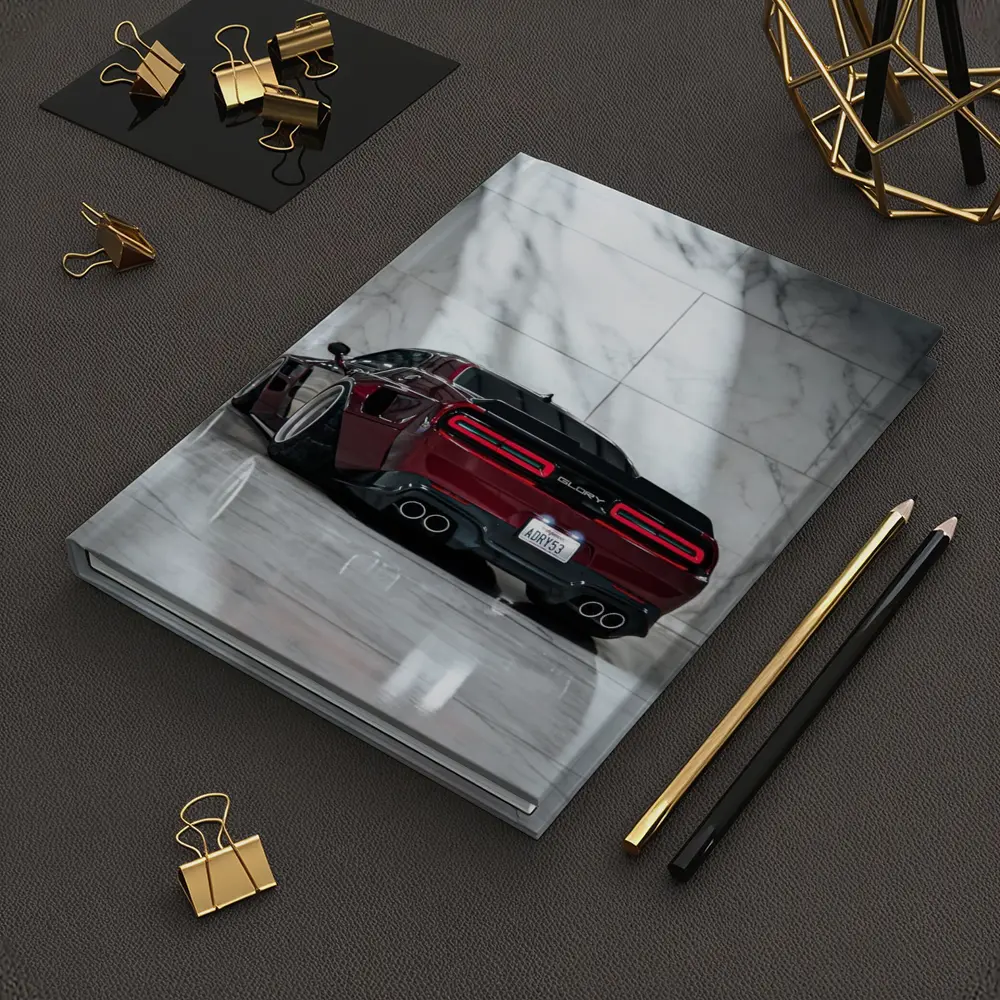Dodge Charger Red Black Marble Background – Notebooks