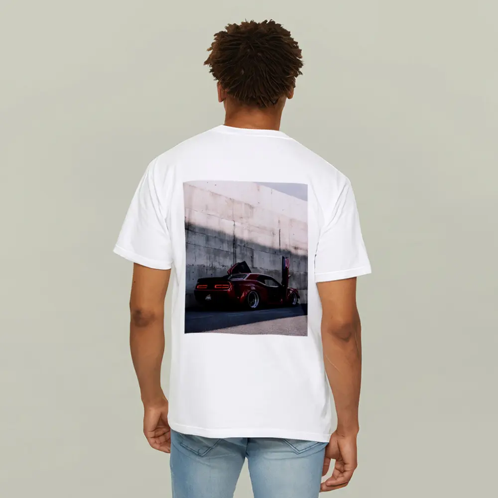 Red Dodge Challenger Wide Body Concrete Wall – T-Shirts