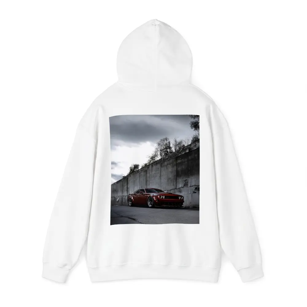 Dodge Challenger Red Wide Body Concrete Wall – Hoodies