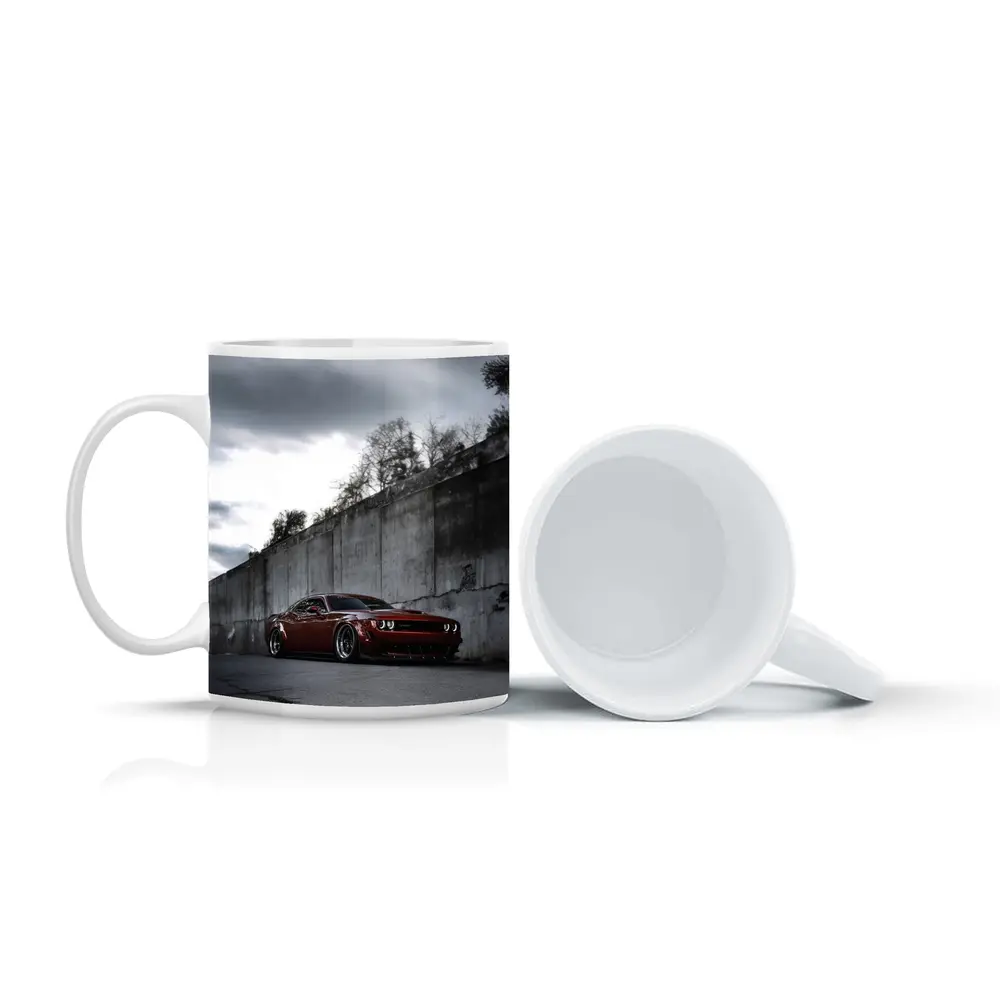 Dodge Challenger Red Wide Body Concrete Wall – Mugs
