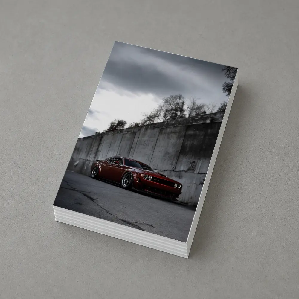 Dodge Challenger Red Wide Body Concrete Wall – Postcards