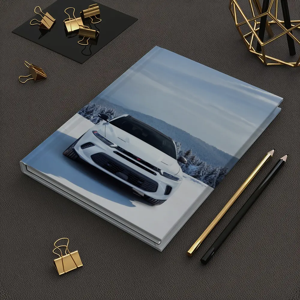 Dodge Hornet White SUV Snowy Winter Landscape – Notebooks
