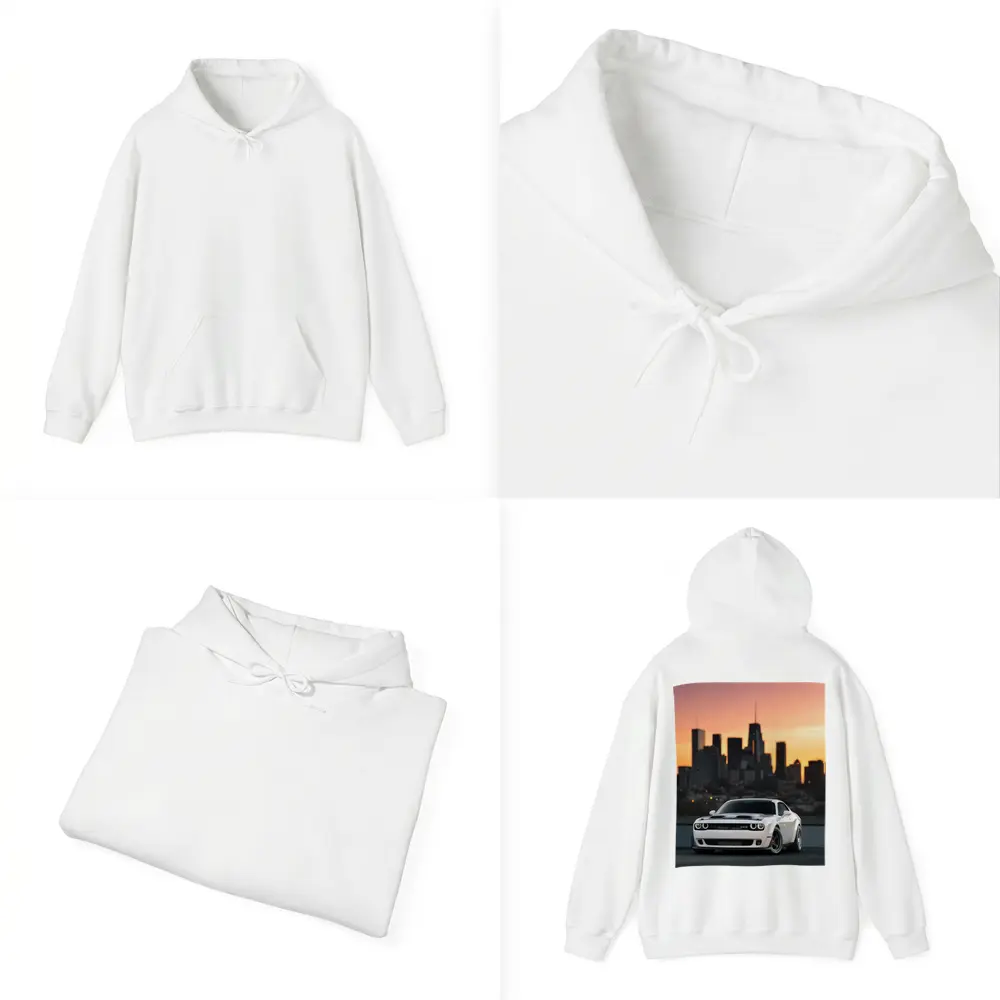 Dodge Challenger SRT City Sunset White – Hoodies
