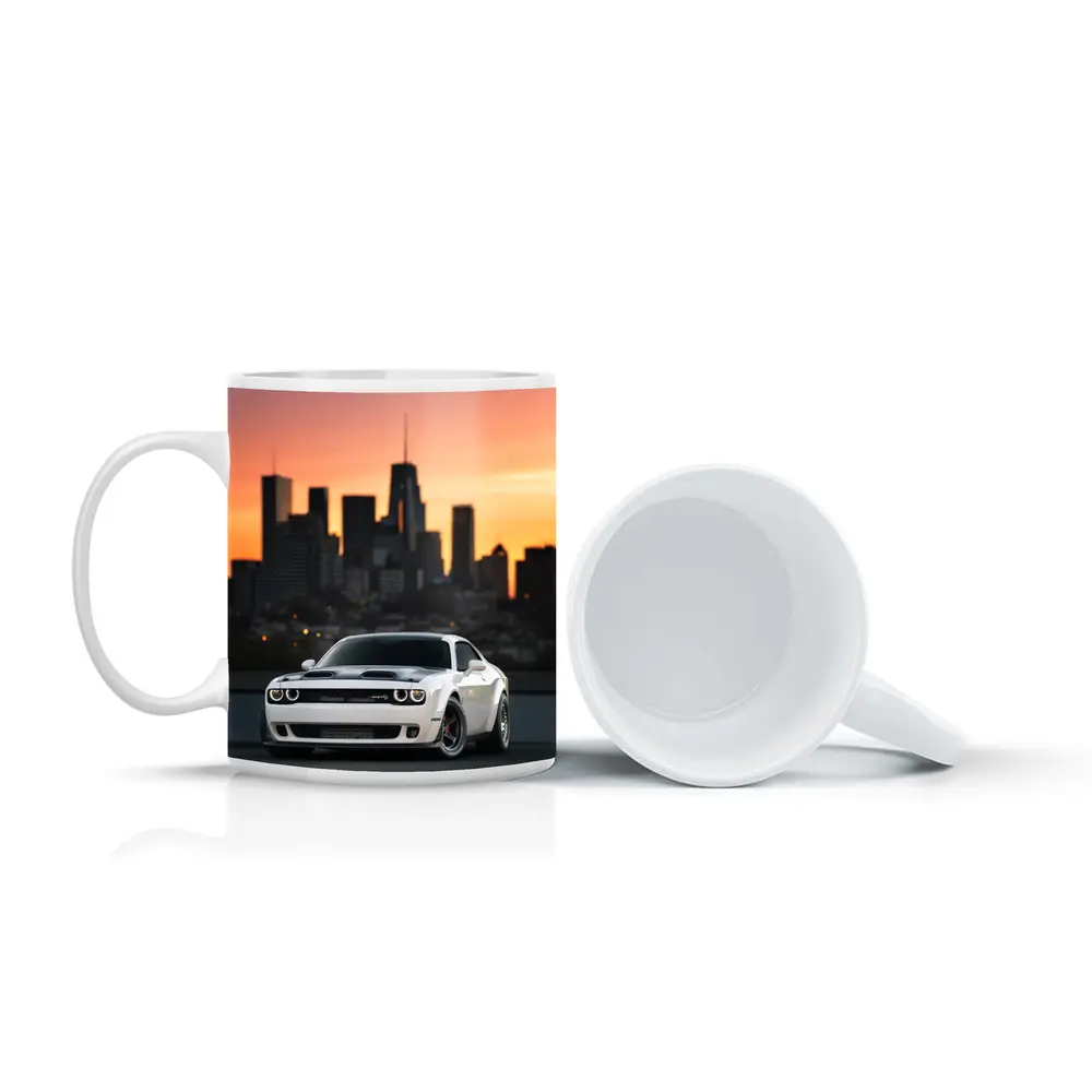 Dodge Challenger SRT City Sunset White – Mugs