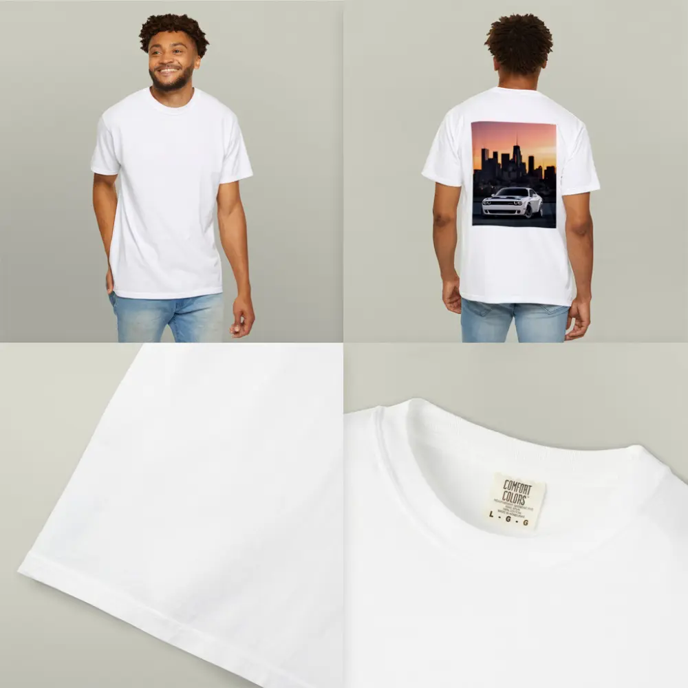 Dodge Challenger SRT City Sunset White – T-Shirts