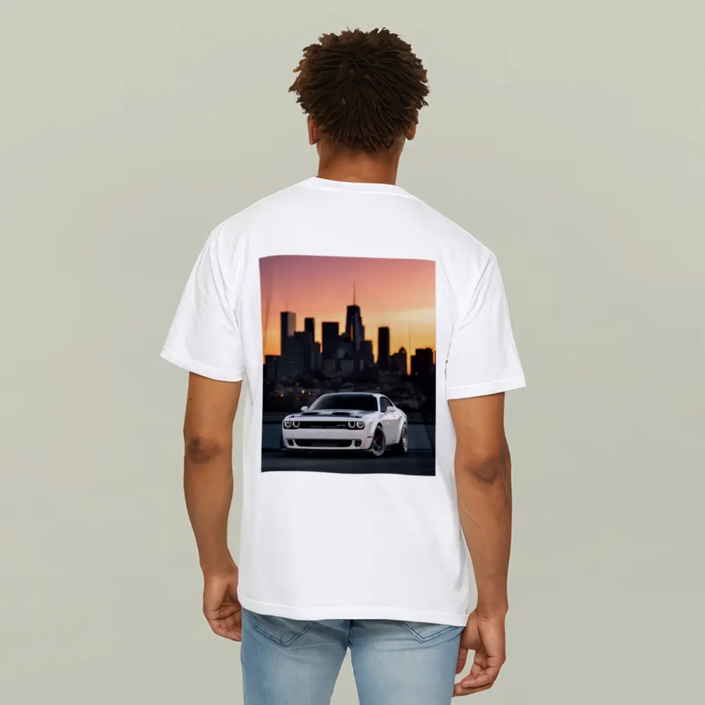 Dodge Challenger SRT City Sunset White – T-Shirts
