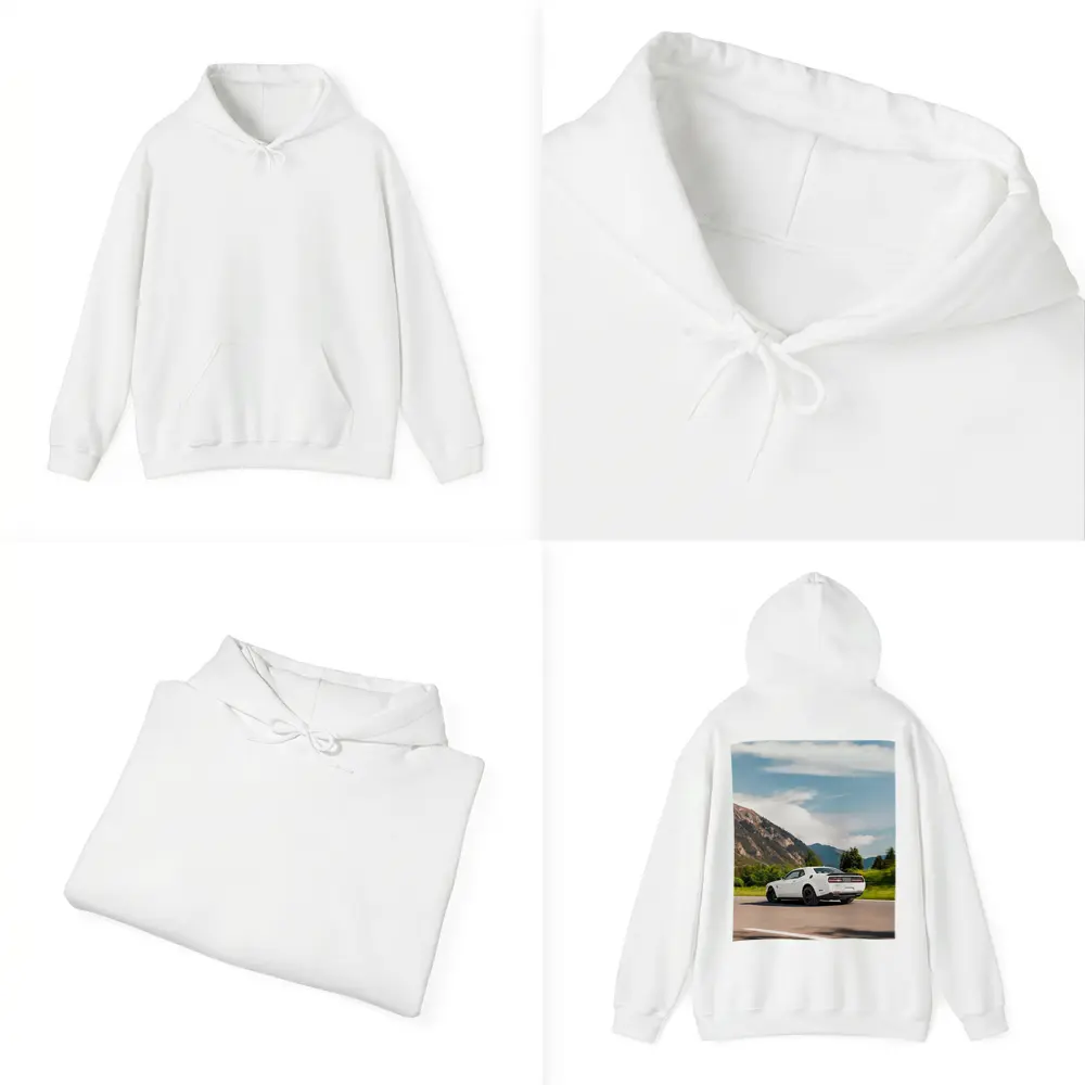 Dodge Challenger White Mountain Road Drive – Hoodies