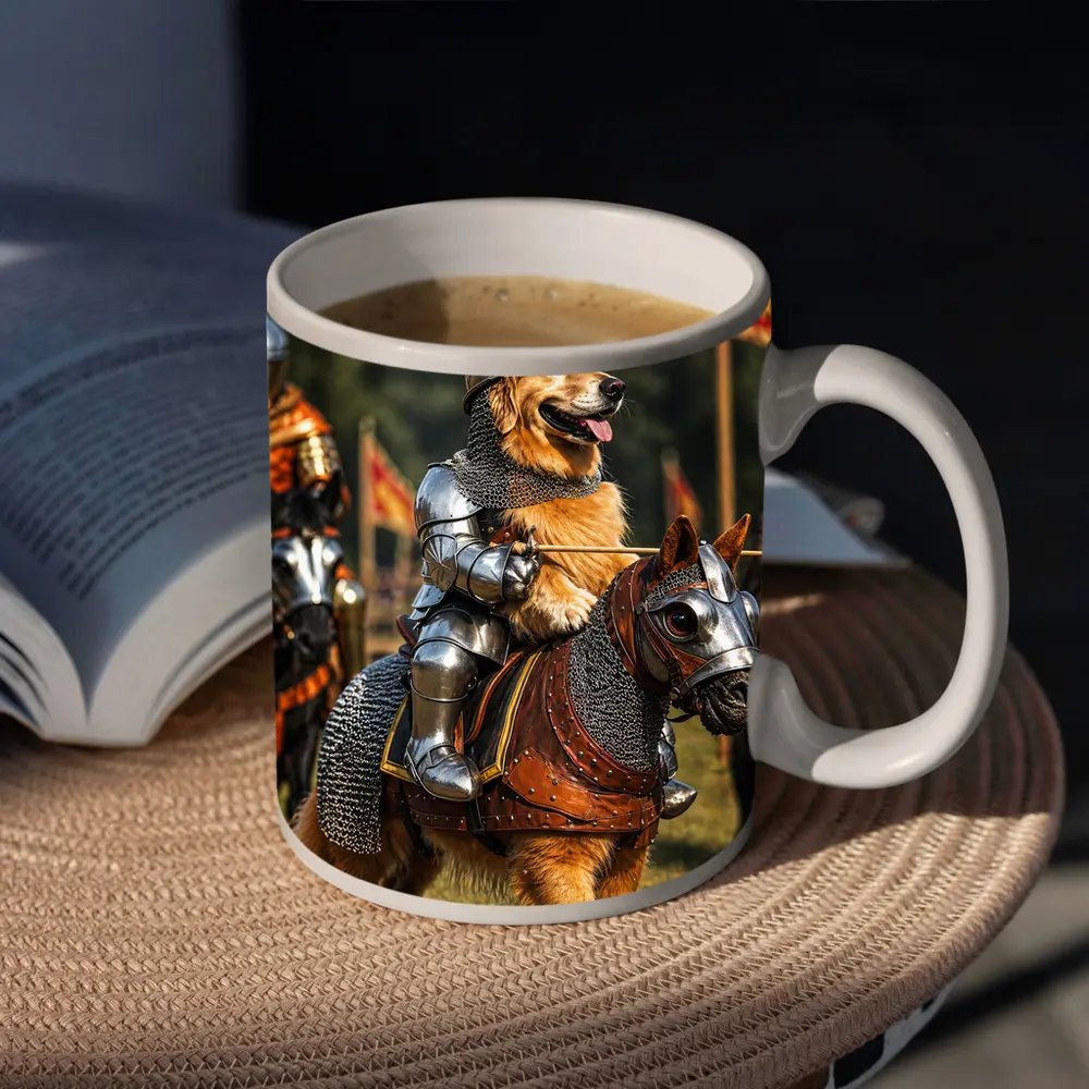 Golden Retriever Knight Medieval Tournament Adventure – Mugs