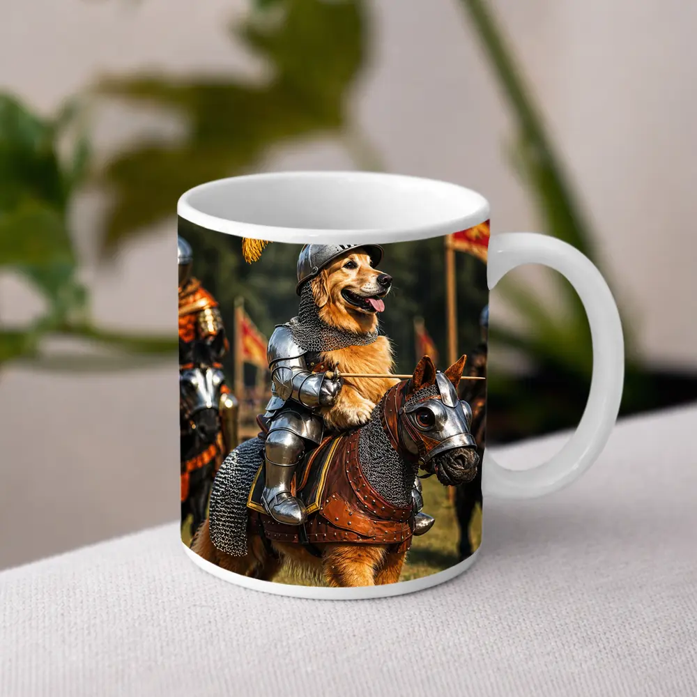 Golden Retriever Knight Medieval Tournament Adventure – Mugs